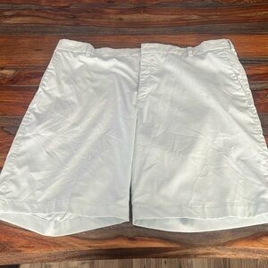 White and baby blue striped Nike Golf shorts 42